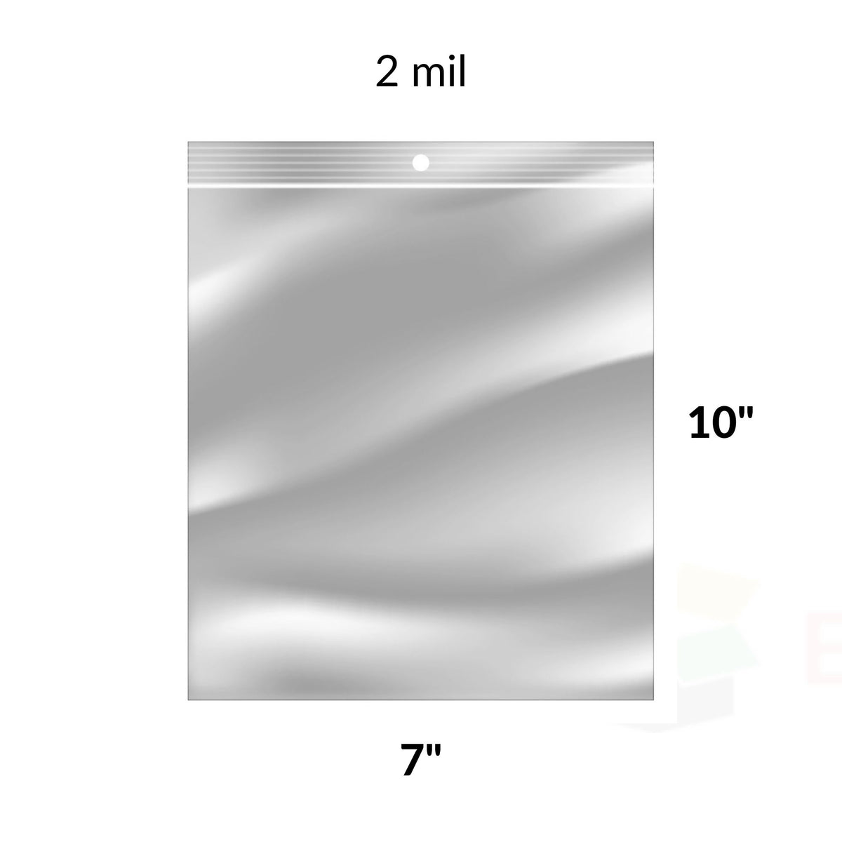 Reclosable Poly Bags 2mil Clear 7&quot; x 10&quot; 1000/bx