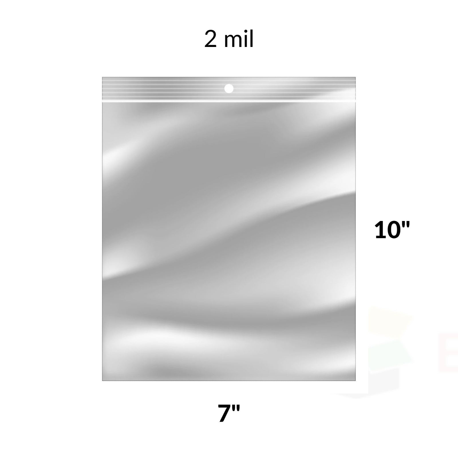 Reclosable Poly Bags 2mil Clear 7" x 10" 1000/bx
