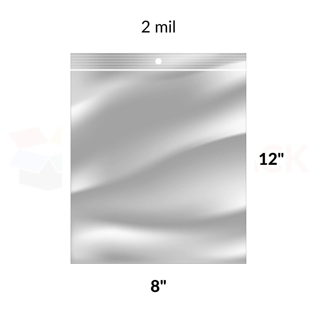 Reclosable Poly Bags 2mil Clear 8&quot; x 12&quot; 1000/bx