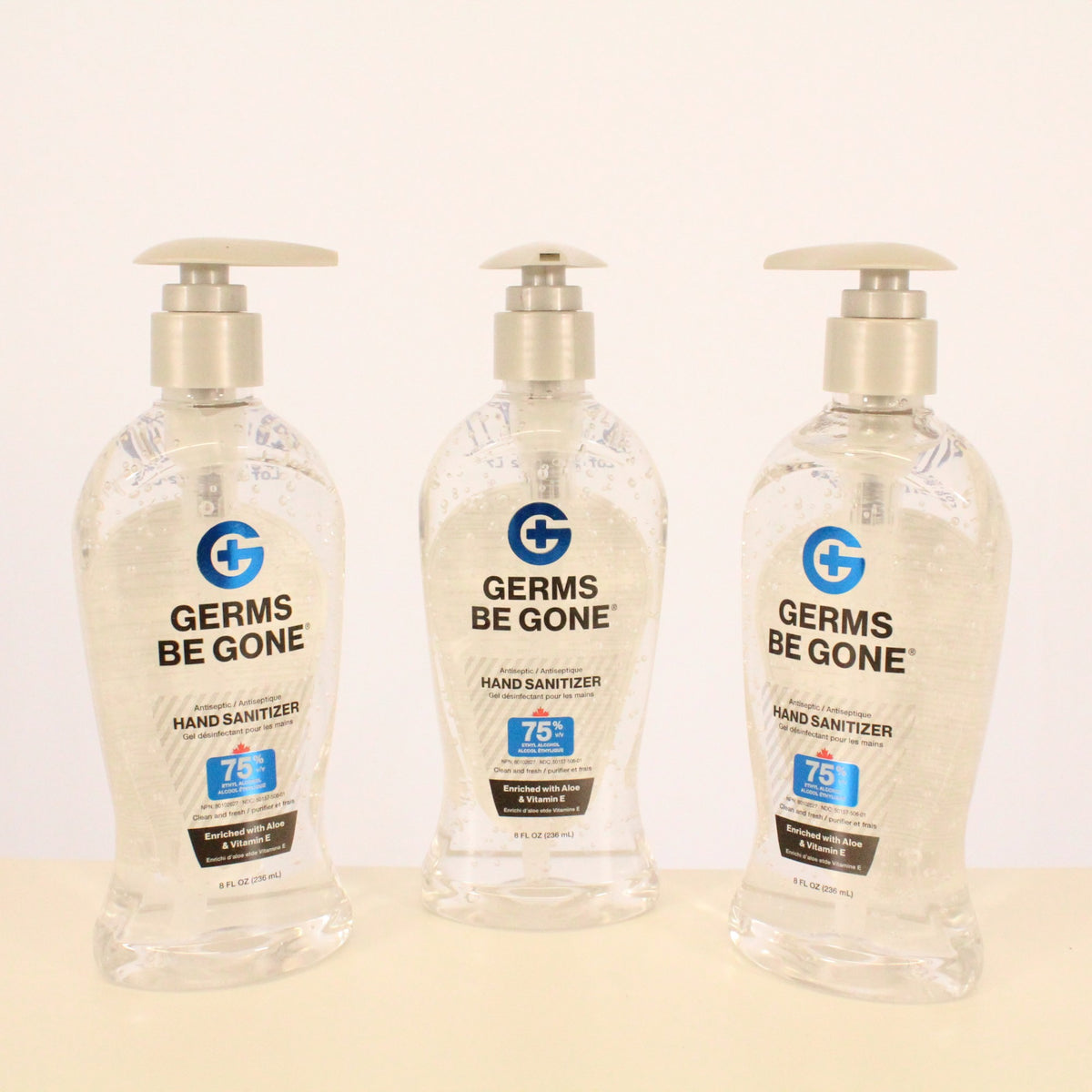 Germs Be Gone Hand Sanitizer 8oz Squeeze Bottle (Made in Canada)