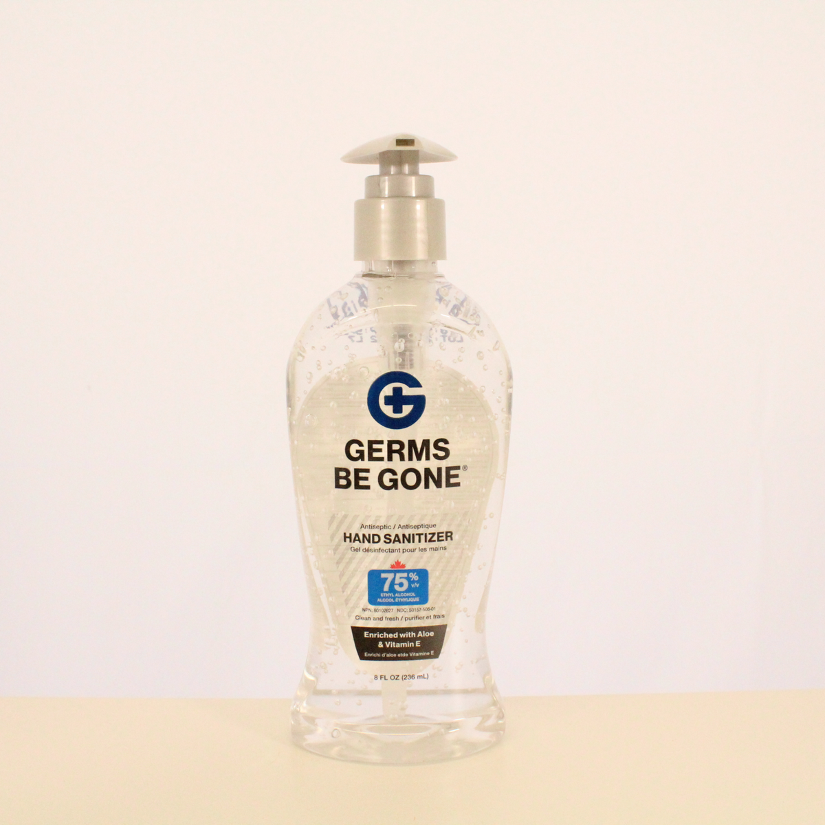 Germs Be Gone Hand Sanitizer 8oz Squeeze Bottle (Made in Canada)