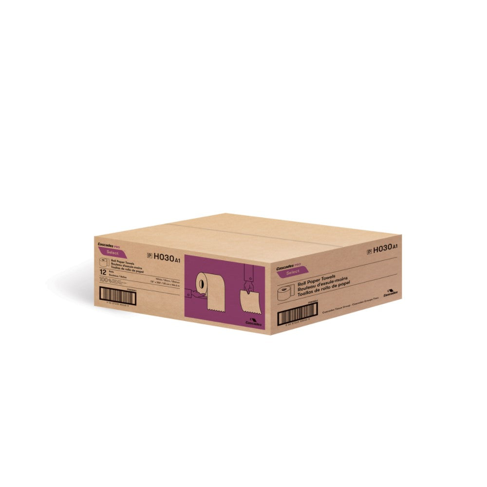 Cascades PRO Select® White Roll Paper Towels 350' X 12 Rolls/cs - H030