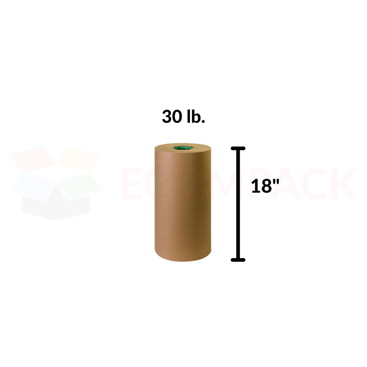 Kraft Paper Roll 30 lb. 18&quot; x900&#39; Recycled