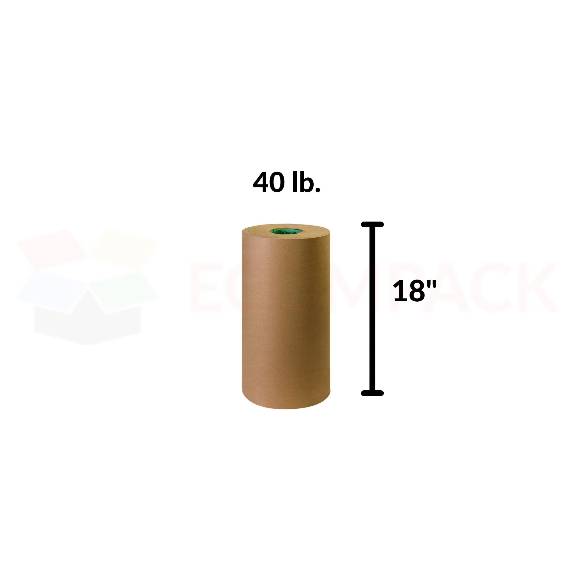 Kraft Paper Roll 40 lb. 18"  x700' Recycled