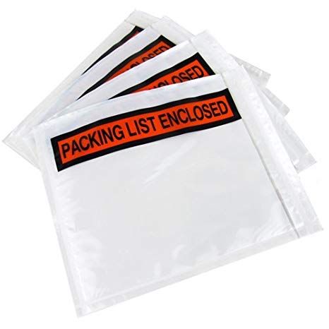 Packing Slip Envelopes "Packing List Enclosed" Clear | Ecompack.ca