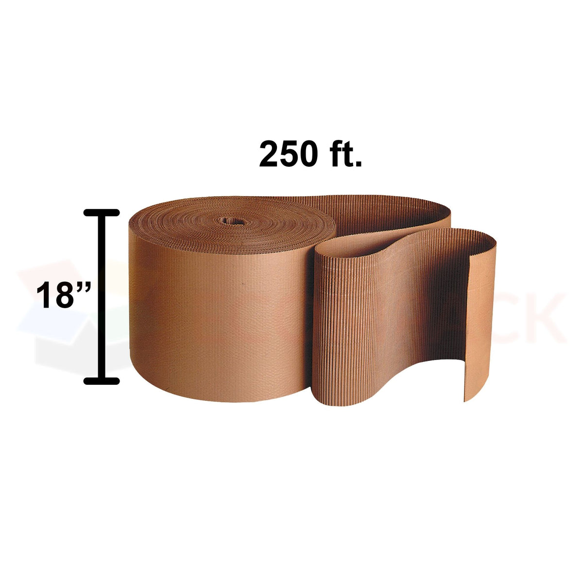 Single Face Kraft Corrugated Rolls C-Flute 18&quot; x 250&#39;