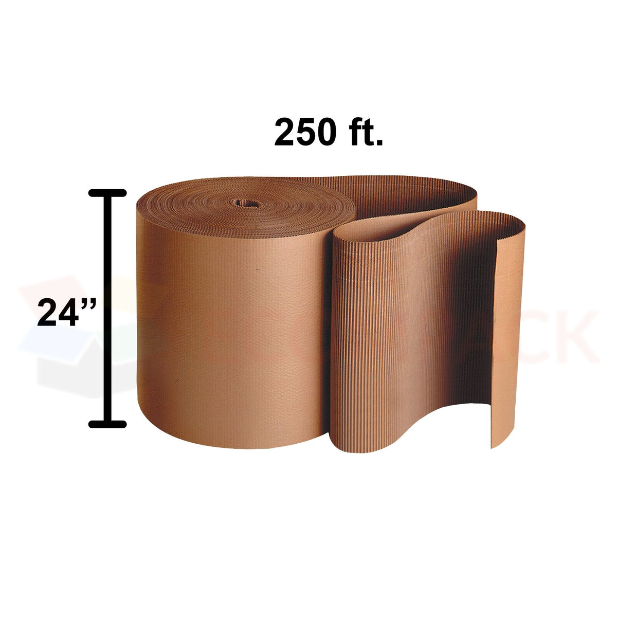 Single Face Kraft Corrugated Rolls C-Flute 24&quot; x 250&#39;