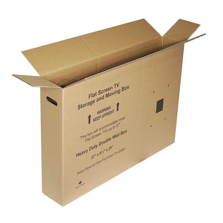 37" x 6-1/2" x 25" Flat Panel TV Packing Box 48BC Double Wall Fits 32"-37"